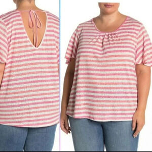 B bobeau collection Emile striped tee.Size 2X